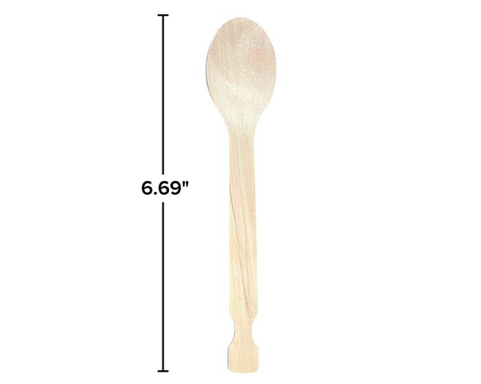 CUTLERY SPOON WOOD DISP 1M  884462