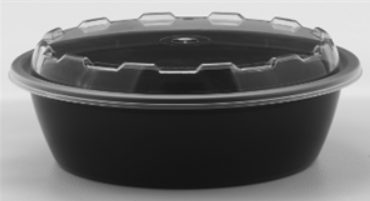 CONT PLS 24z PP RND BLK 300CS  CO-624B-BASE